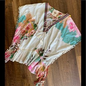 Z&L Europe cotton beach coverup Pom Pom detail